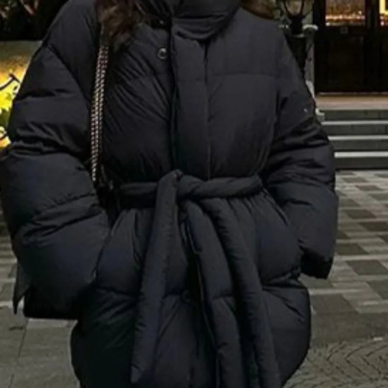 Pufferjacke mit Gürtel